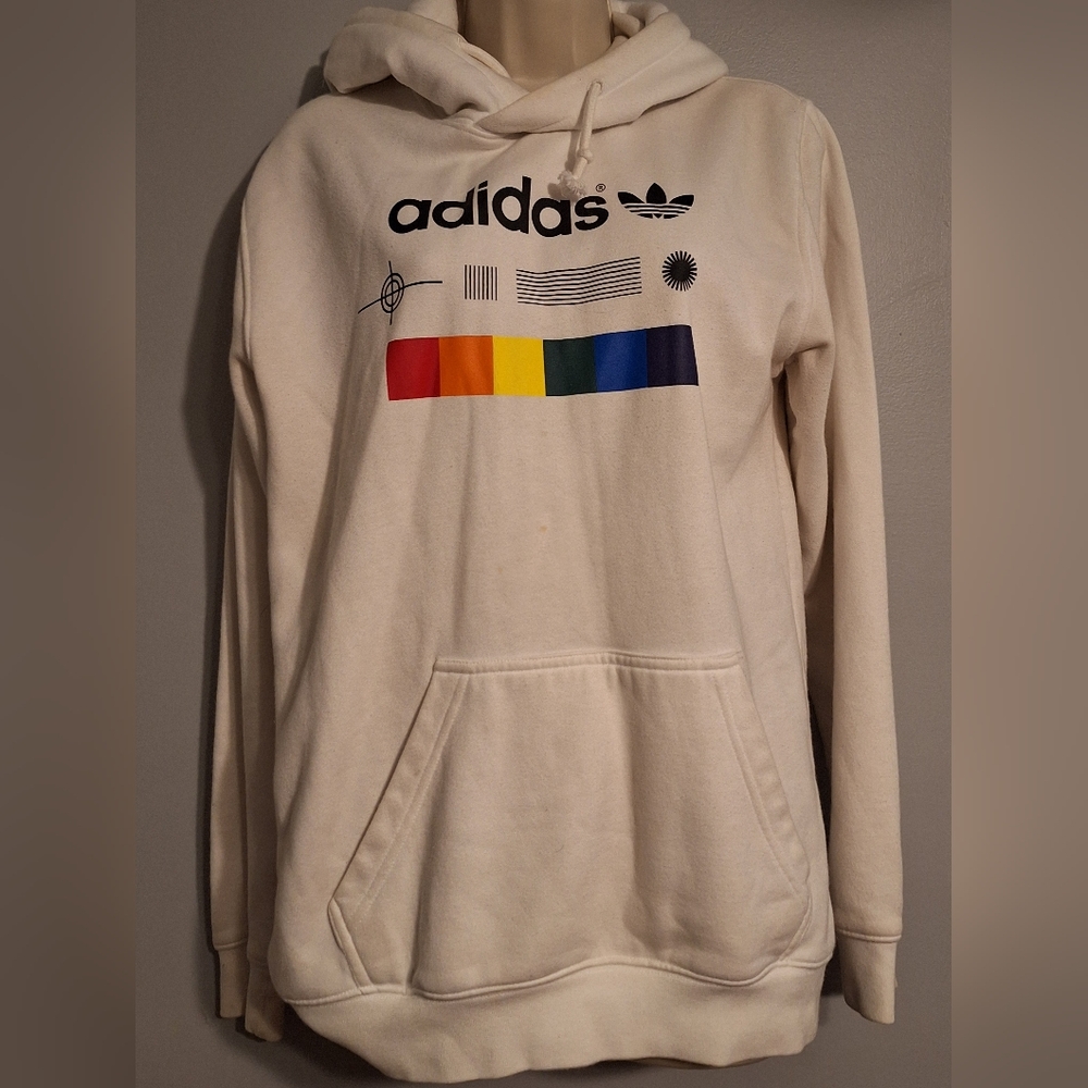Adidas Off-White Hoodie with Trefoil Logo